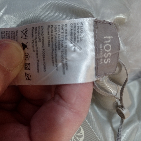 Hoss Introbia Real Turkey Feather Down Fur Scarf  Collar Tie On Gray NWT - Picture 5 of 8